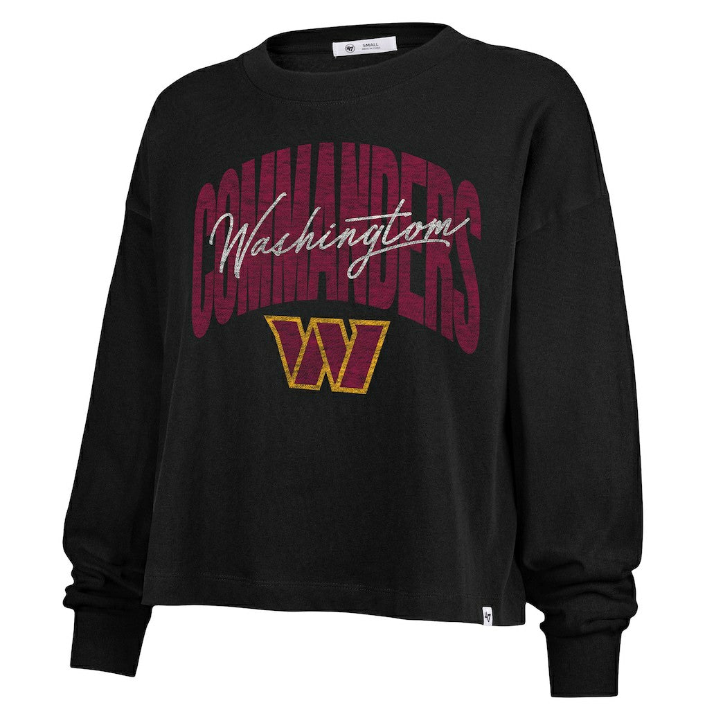 47 brand Washington Commanders '47 Women's Plus Size Muse Sydney Long Sleeve T-Shirt Black