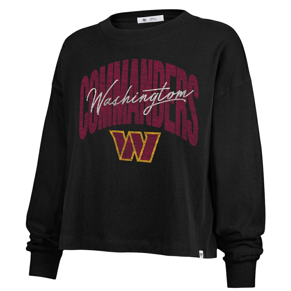 47 brand Washington Commanders '47 Women's Plus Size Muse Sydney Long Sleeve T-Shirt Black