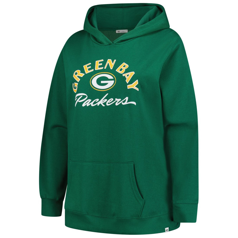 47 brand Green Bay Packers '47 Women's Plus Size Whirlwind Naomi Hoodie Green