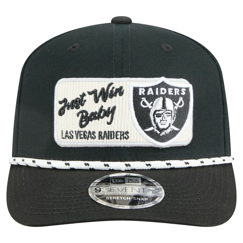 Las Vegas Raiders New Era Chant 9SEVENTY Stretch-Snap Hat Black
