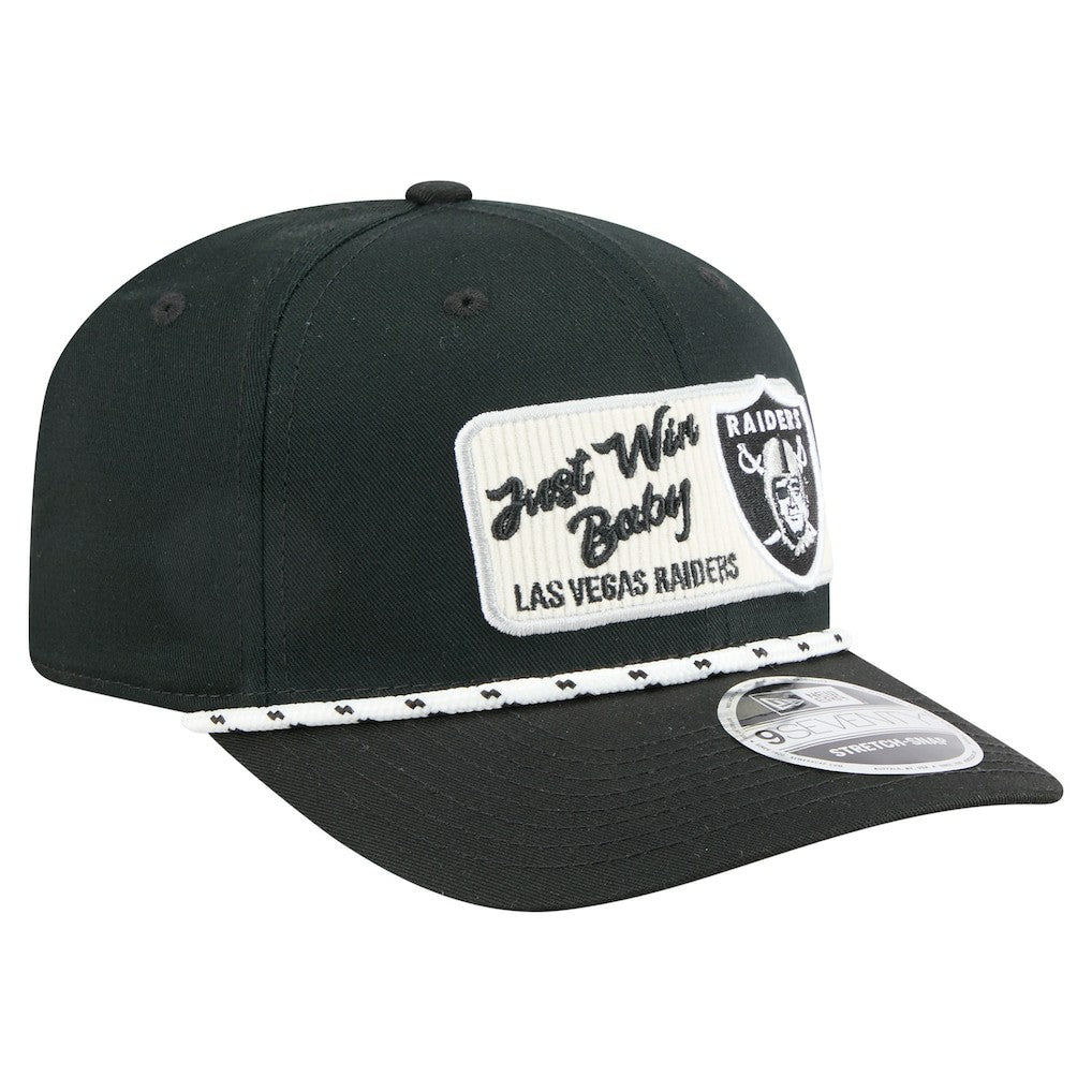 Las Vegas Raiders New Era Chant 9SEVENTY Stretch-Snap Hat Black