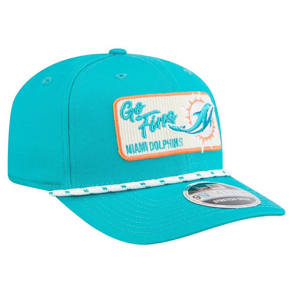 Miami Dolphins New Era Chant 9SEVENTY Stretch-Snap Hat Aqua