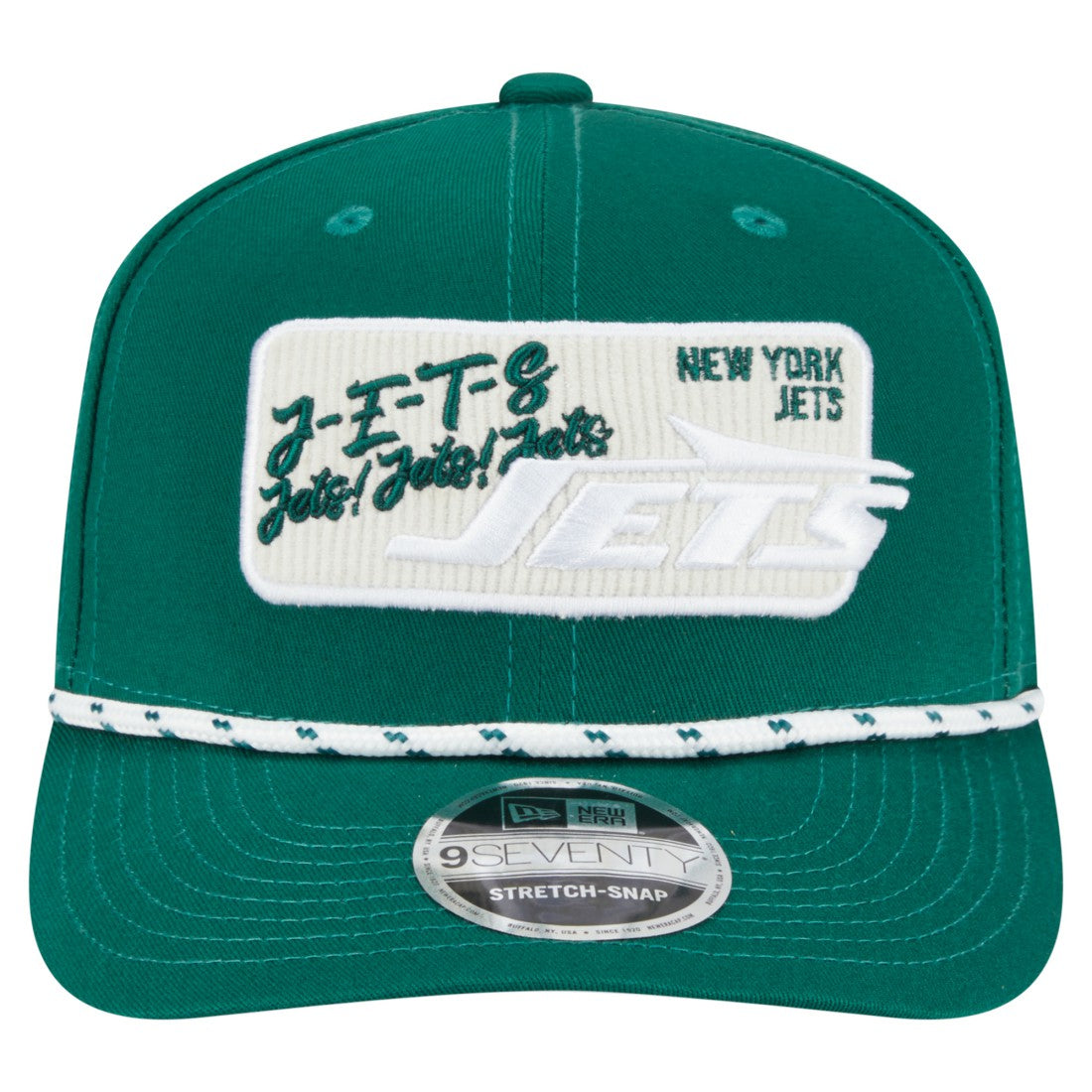 New York Jets New Era Chant 9SEVENTY Stretch-Snap Hat Green