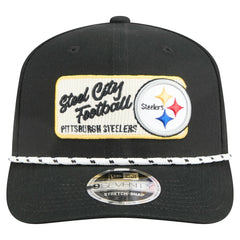 Pittsburgh Steelers New Era Chant 9SEVENTY Stretch-Snap Hat Black
