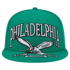 Philadelphia Eagles New Era Throwback Oversized 59FIFTY Fitted Hat Kelly Green