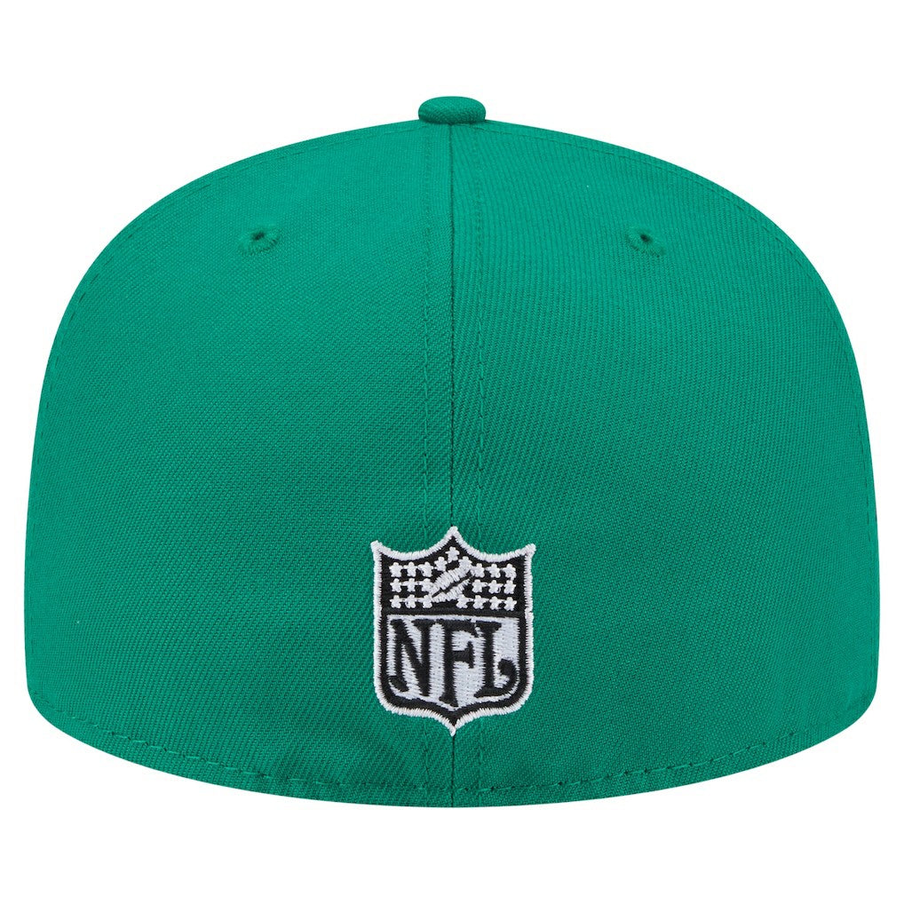 Philadelphia Eagles New Era Throwback Oversized 59FIFTY Fitted Hat Kelly Green