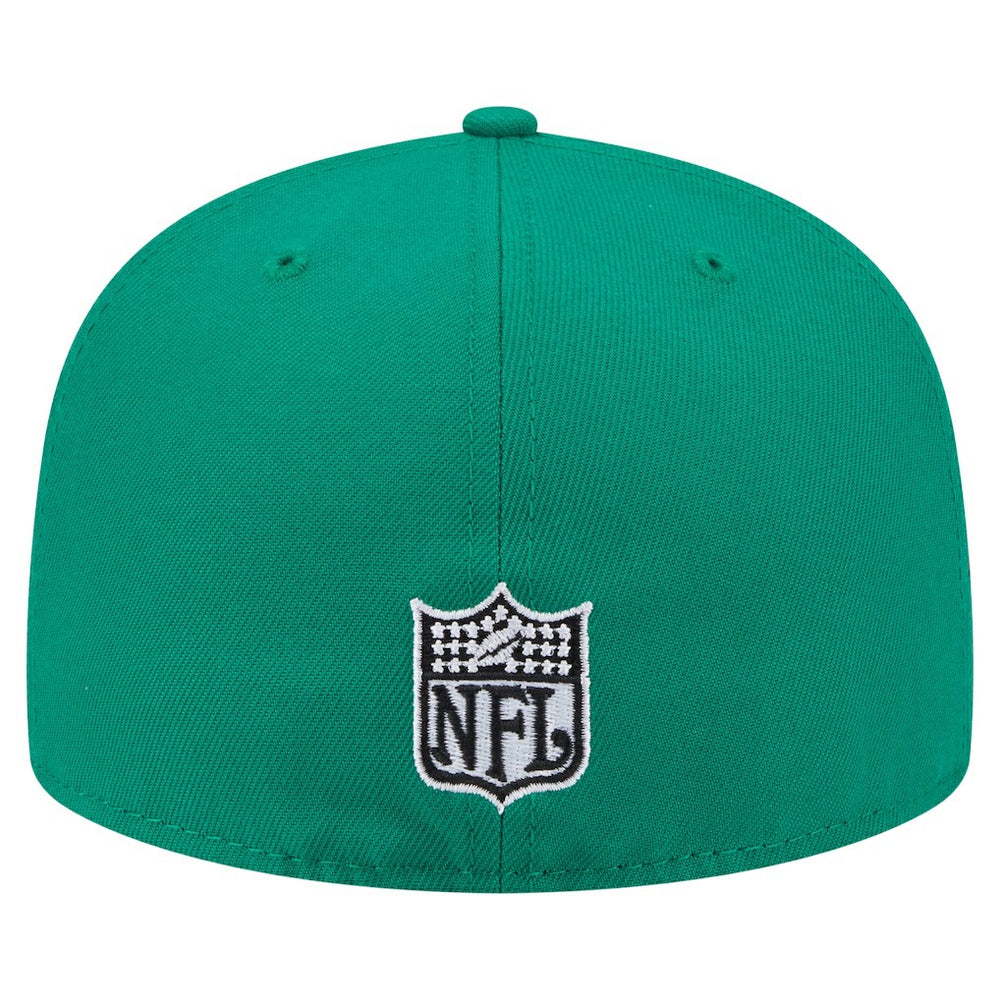 Philadelphia Eagles New Era Throwback Oversized 59FIFTY Fitted Hat Kelly Green