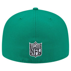 Philadelphia Eagles New Era Throwback Oversized 59FIFTY Fitted Hat Kelly Green