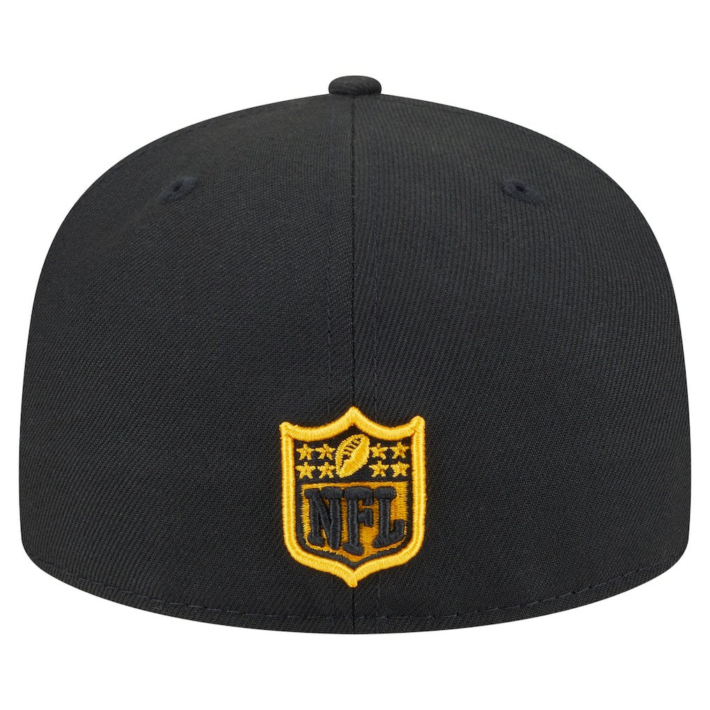 Pittsburgh Steelers New Era Oversized 59FIFTY Fitted Hat Black