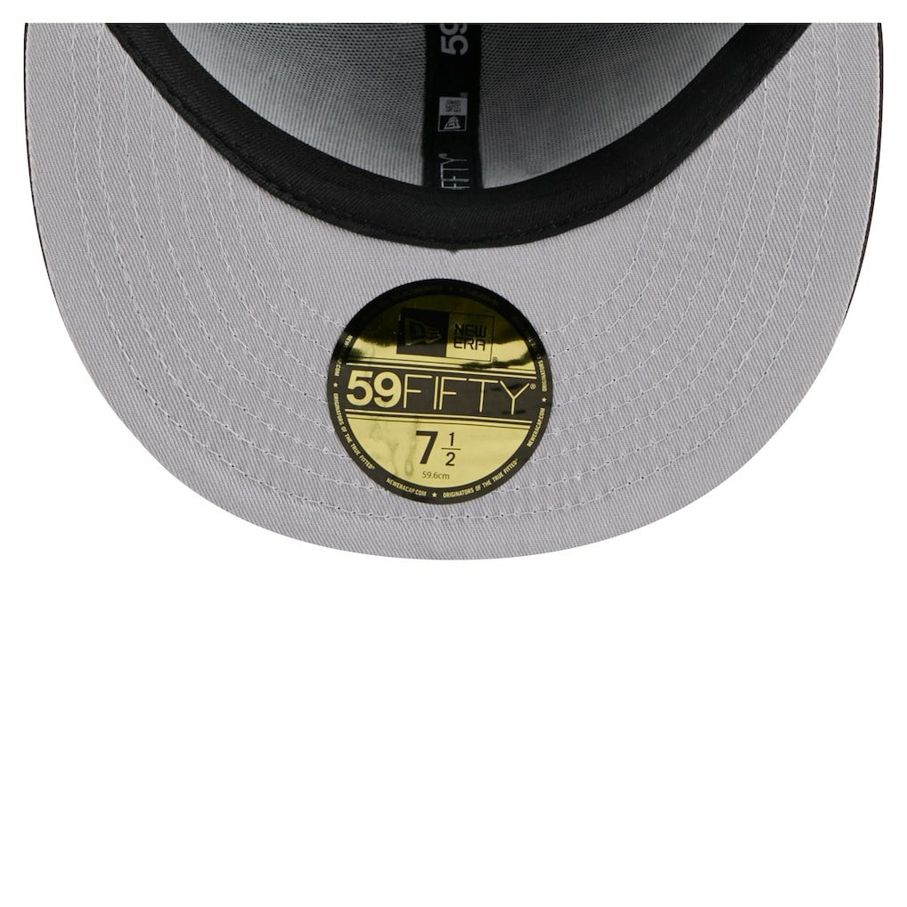 Cleveland Browns New Era Throwback Oversized 59FIFTY Fitted Hat Brown
