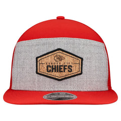 Kansas City Chiefs New Era Cork Split Panel 9FIFTY Trucker Snapback Hat Gray/Red
