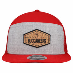 Tampa Bay Buccaneers New Era Cork Split Panel 9FIFTY Trucker Snapback Hat Gray/Red