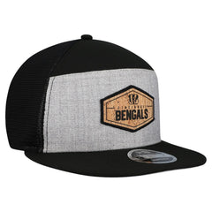 Cincinnati Bengals New Era Cork Split Panel 9FIFTY Trucker Snapback Hat Gray/Black