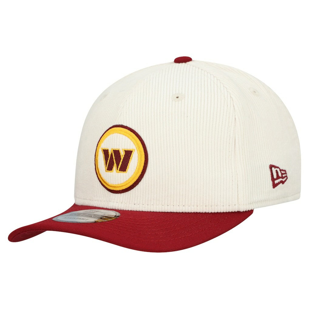 Washington Commanders New Era Loyal Corduroy 9SEVENTY Adjustable Hat Stone