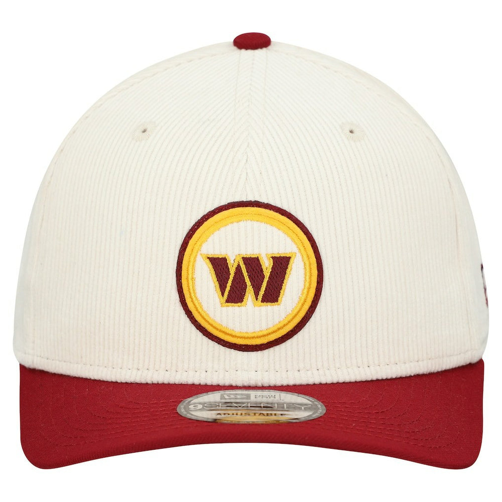 Washington Commanders New Era Loyal Corduroy 9SEVENTY Adjustable Hat Stone