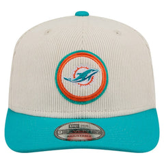 Miami Dolphins New Era Loyal Corduroy 9SEVENTY Adjustable Hat Stone