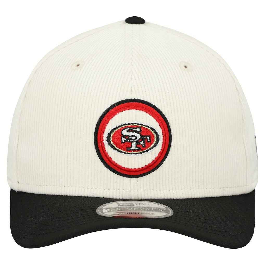 San Francisco 49ers New Era Loyal Corduroy 9SEVENTY Adjustable Hat Stone
