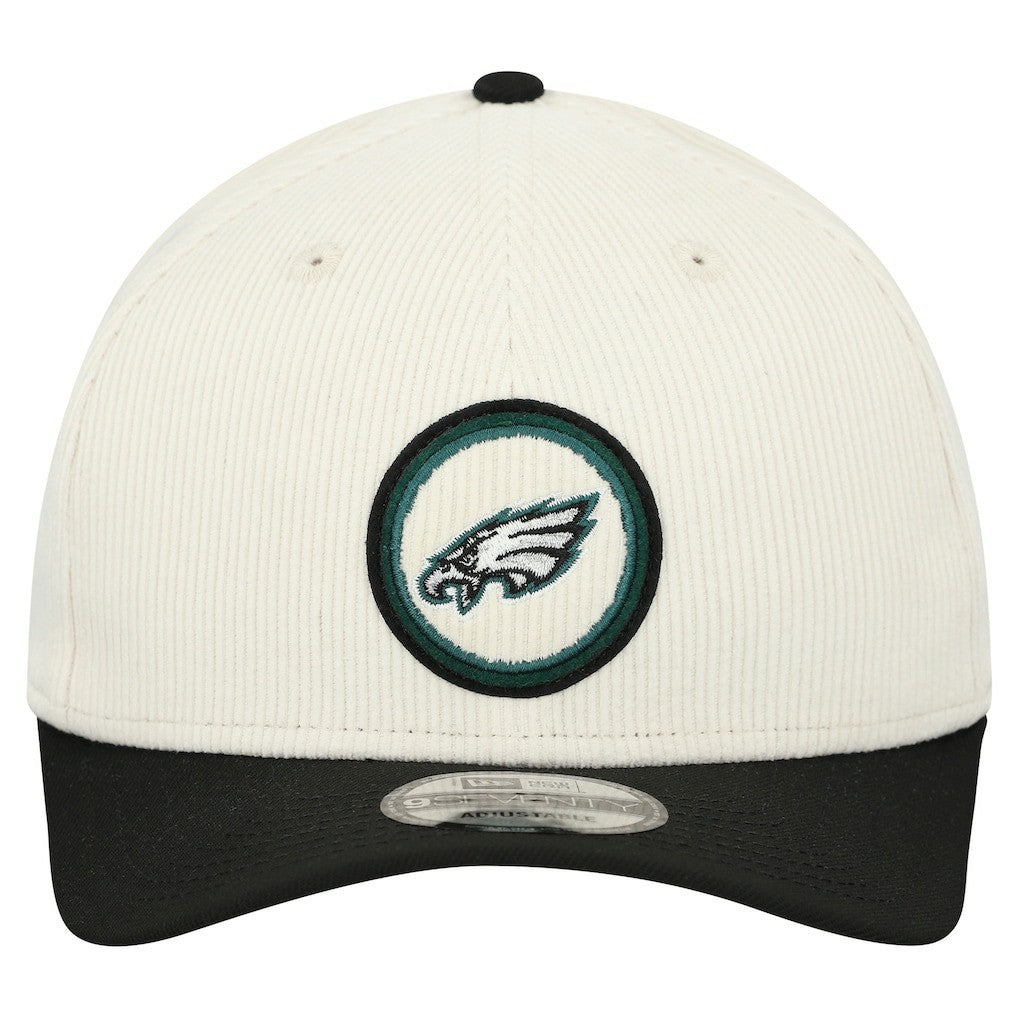 Philadelphia Eagles New Era Loyal Corduroy 9SEVENTY Adjustable Hat Stone
