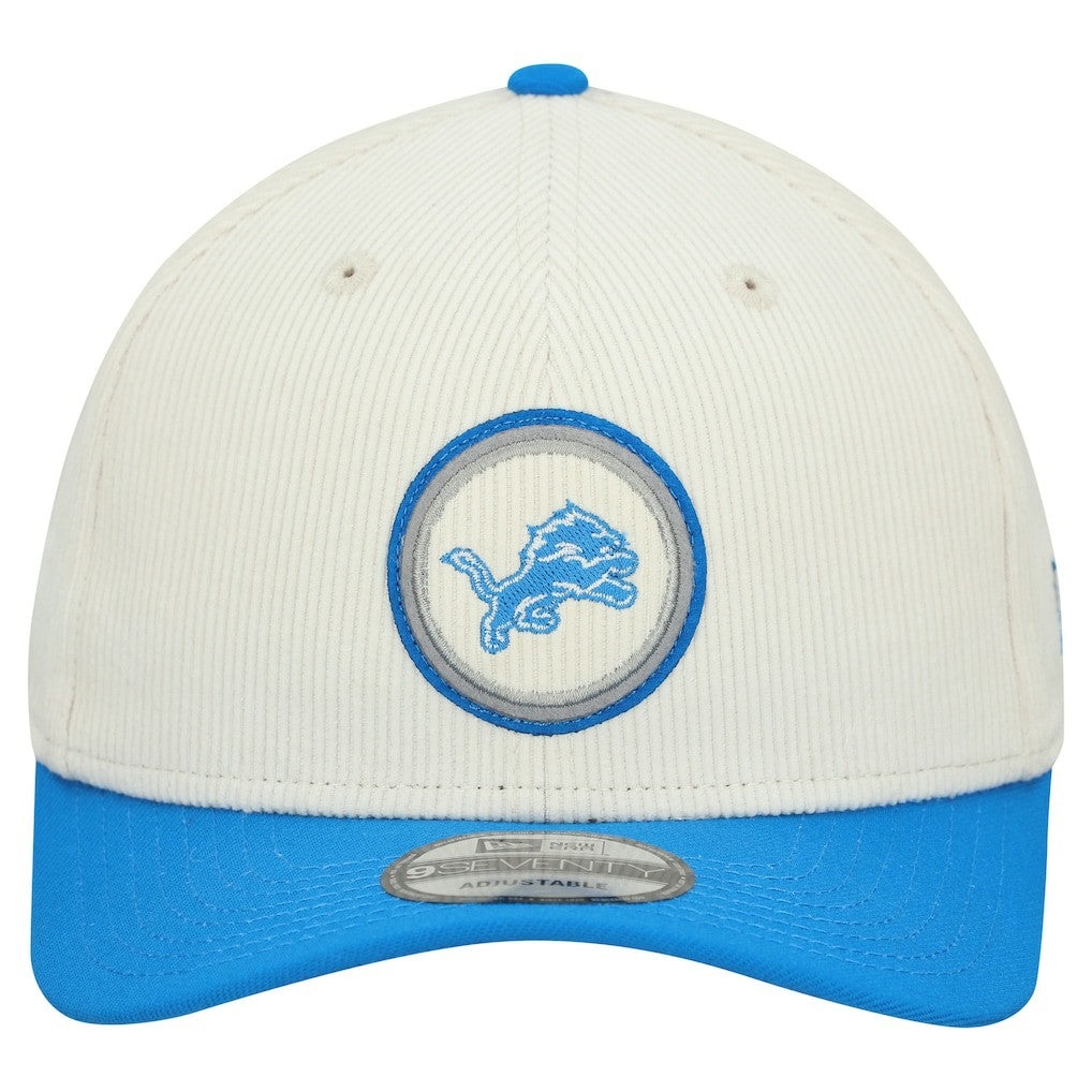 Detroit Lions New Era Loyal Corduroy 9SEVENTY Adjustable Hat Stone