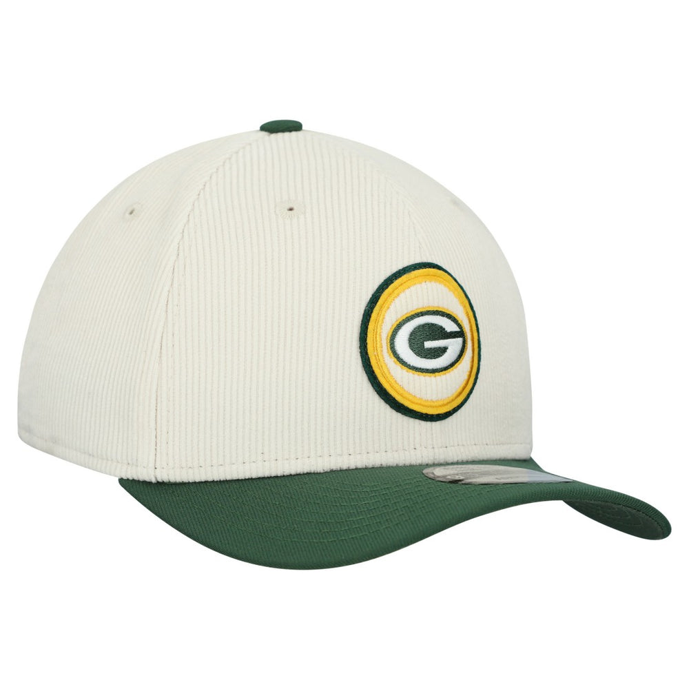 Green Bay Packers New Era Loyal Corduroy 9SEVENTY Adjustable Hat Stone