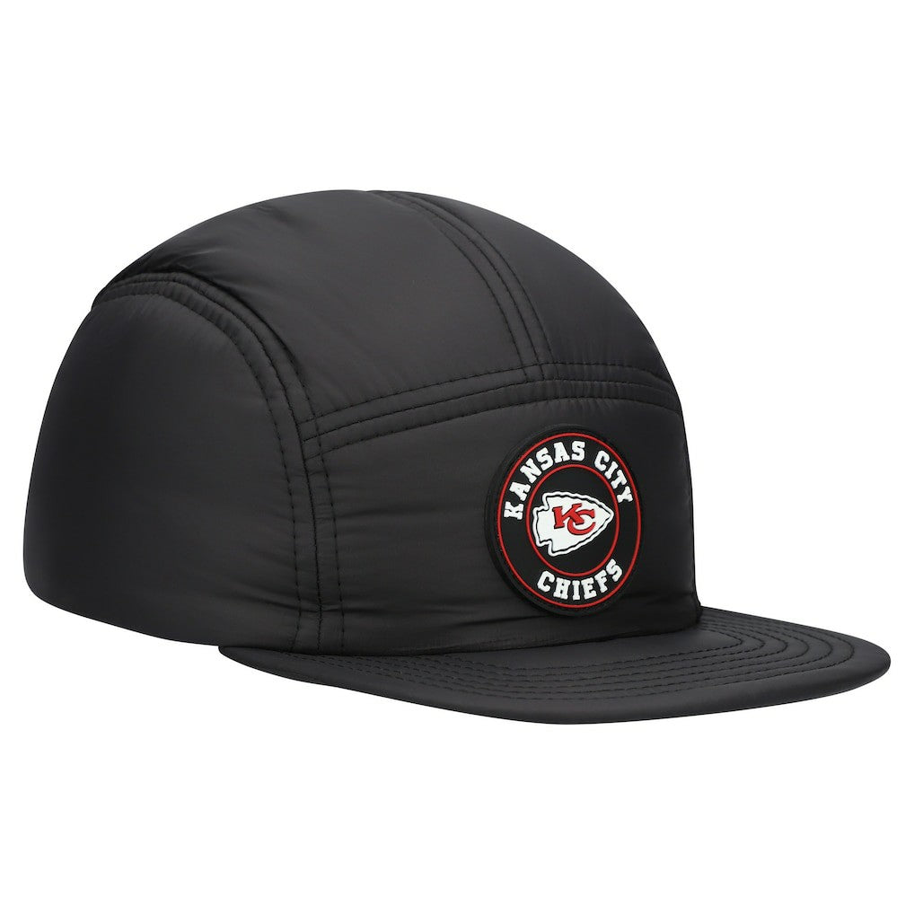 Kansas City Chiefs New Era Quilted Camper Adjustable Hat Black