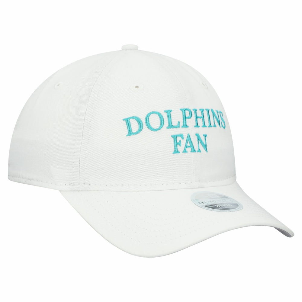 Miami Dolphins New Era Women's Team Fan 9TWENTY Adjustable Hat White
