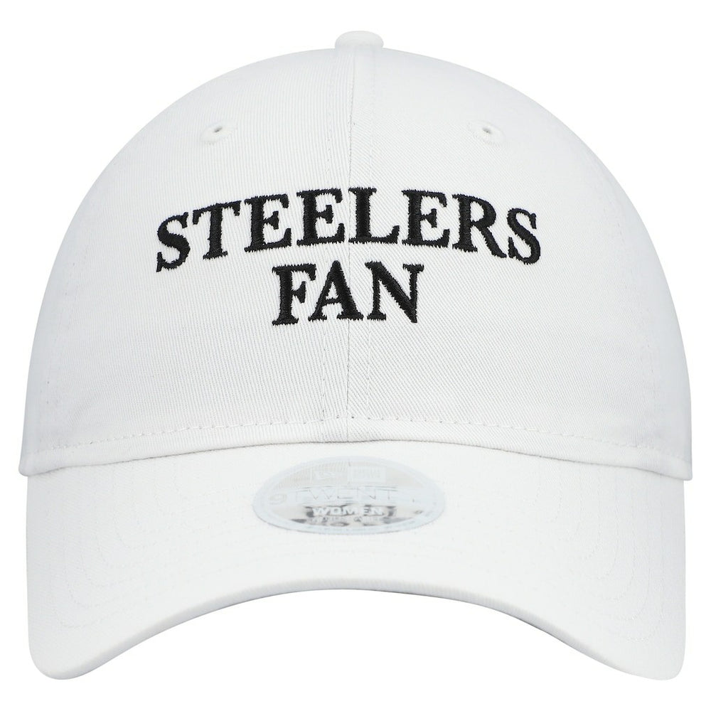 Pittsburgh Steelers New Era Women's Team Fan 9TWENTY Adjustable Hat White