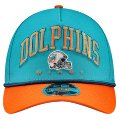 Miami Dolphins New Era Arch COOLERA 9FORTY A-Frame M-Crown Adjustable Hat Aqua