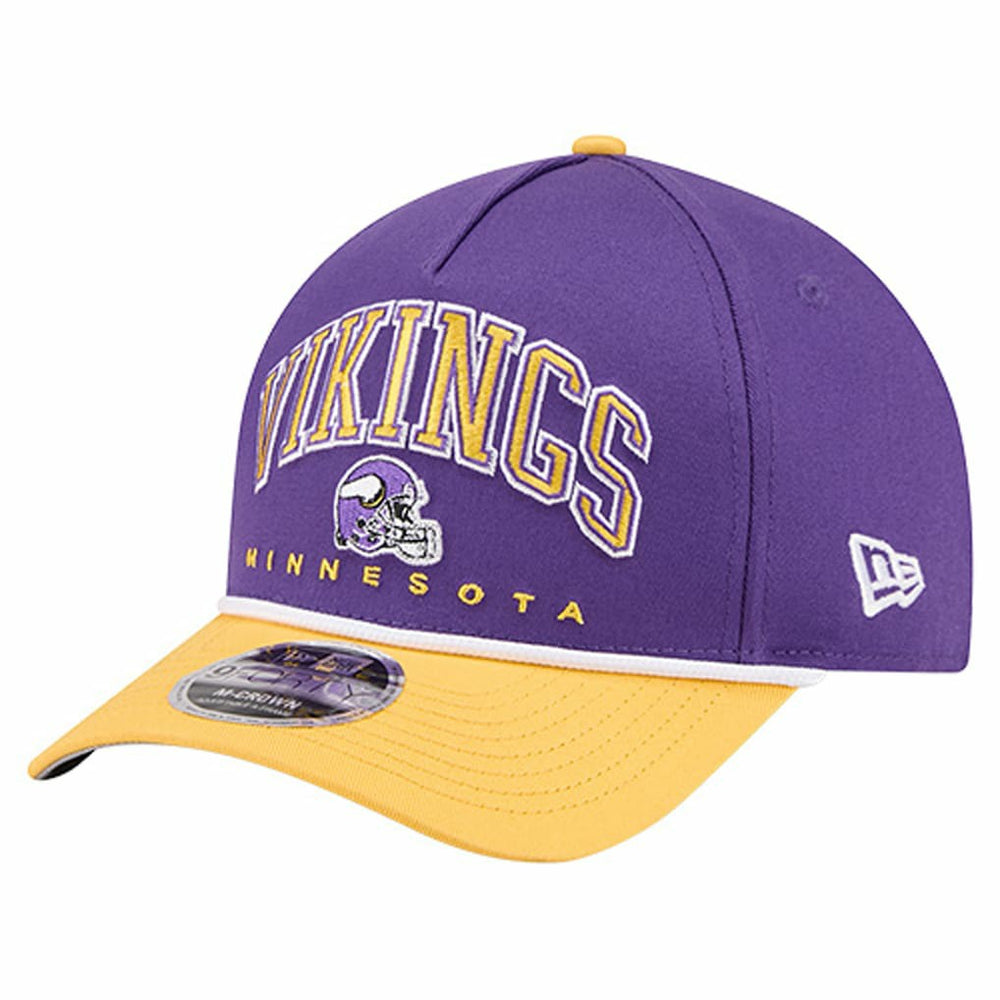 Minnesota Vikings New Era Arch COOLERA 9FORTY A-Frame M-Crown Adjustable Hat Purple