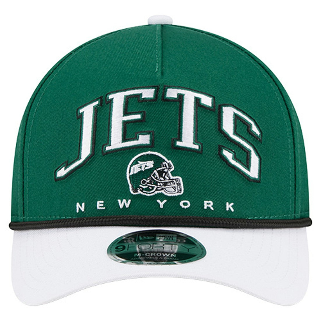 New York Jets New Era Arch COOLERA 9FORTY A-Frame M-Crown Adjustable Hat Green