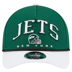 New York Jets New Era Arch COOLERA 9FORTY A-Frame M-Crown Adjustable Hat Green