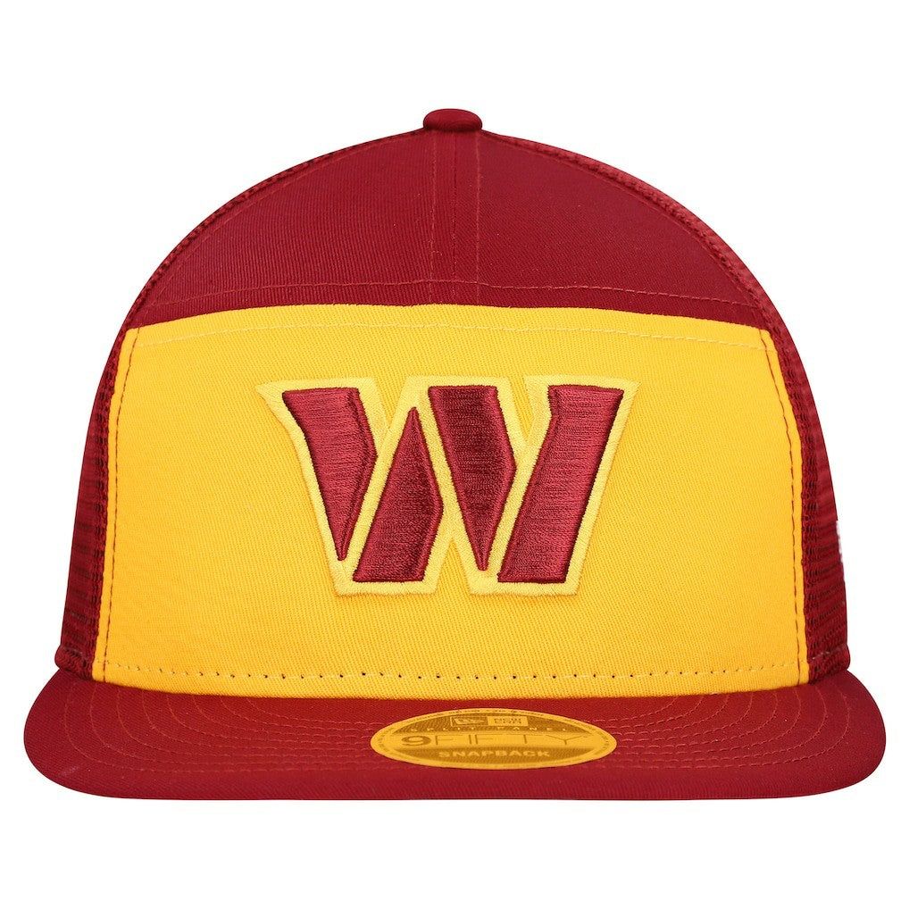 Washington Commanders New Era Outdoor Split Panel 9FIFTY Snapback Hat Gold/Burgundy