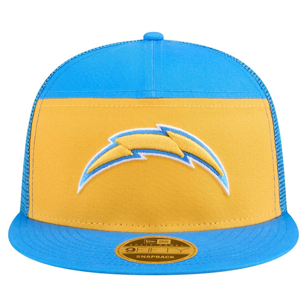 Los Angeles Chargers New Era Outdoor Split Panel 9FIFTY Snapback Hat Gold/Powder Blue