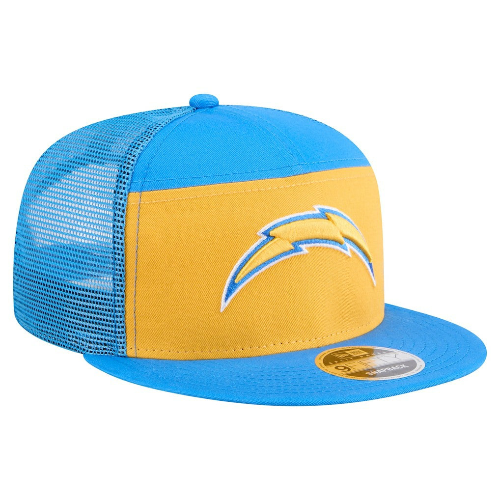 Los Angeles Chargers New Era Outdoor Split Panel 9FIFTY Snapback Hat Gold/Powder Blue