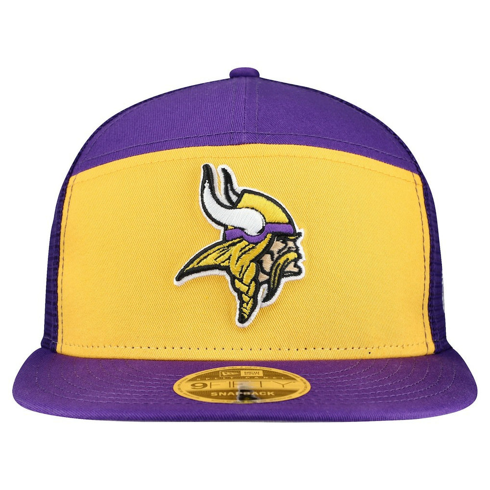 Minnesota Vikings New Era Outdoor Split Panel 9FIFTY Snapback Hat Gold/Purple