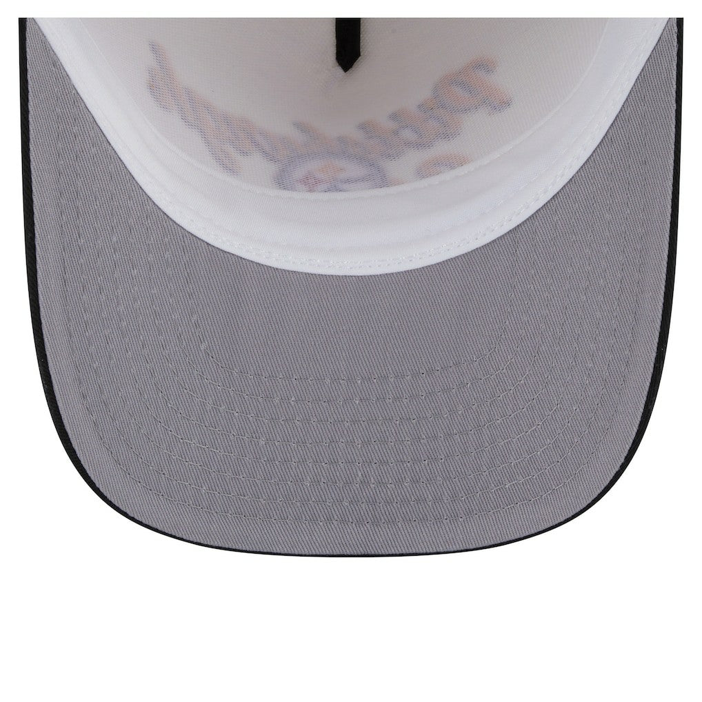 Pittsburgh Steelers New Era Chainstitch A-Frame 9FIFTY Adjustable Hat Cream/Black