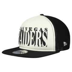 Las Vegas Raiders New Era Cutout A-Frame 9FIFTY Snapback Hat Cream/Black