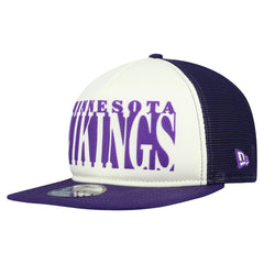 Minnesota Vikings New Era Cutout A-Frame 9FIFTY Snapback Hat Cream/Purple