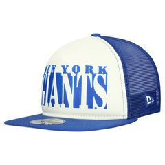 New York Giants New Era Cutout A-Frame 9FIFTY Snapback Hat Cream/Royal