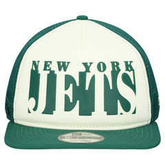 New York Jets New Era Cutout A-Frame 9FIFTY Snapback Hat Cream/Green
