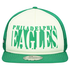 Philadelphia Eagles New Era Throwback Cutout A-Frame 9FIFTY Snapback Hat Cream/Kelly Green