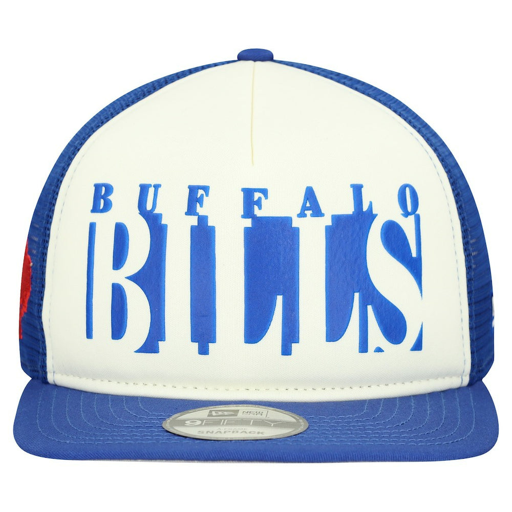 Buffalo Bills New Era Throwback Cutout A-Frame 9FIFTY Snapback Hat Cream/Royal