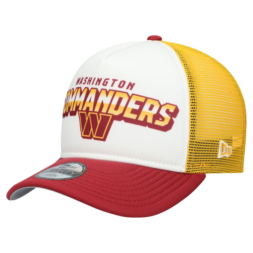 Washington Commanders New Era Youth Streak 9FORTY A-Frame Adjustable Hat White/Burgundy