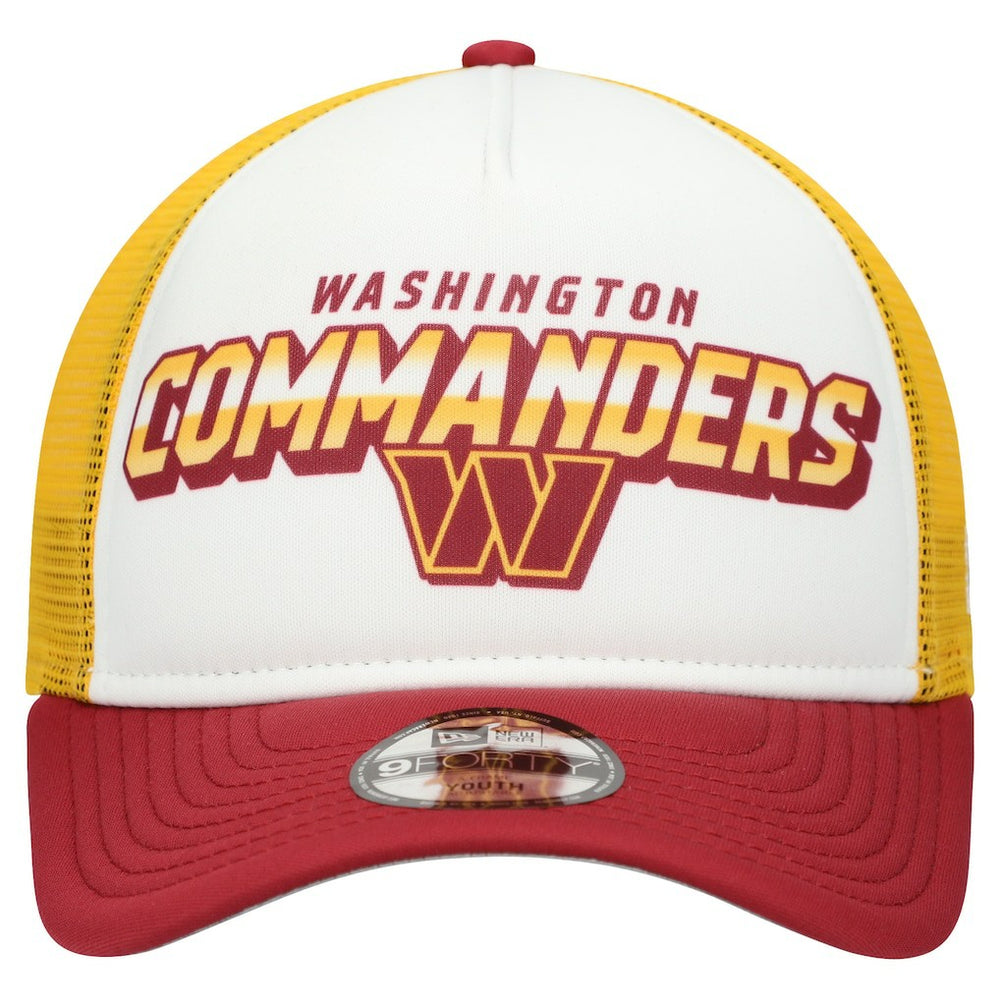 Washington Commanders New Era Youth Streak 9FORTY A-Frame Adjustable Hat White/Burgundy