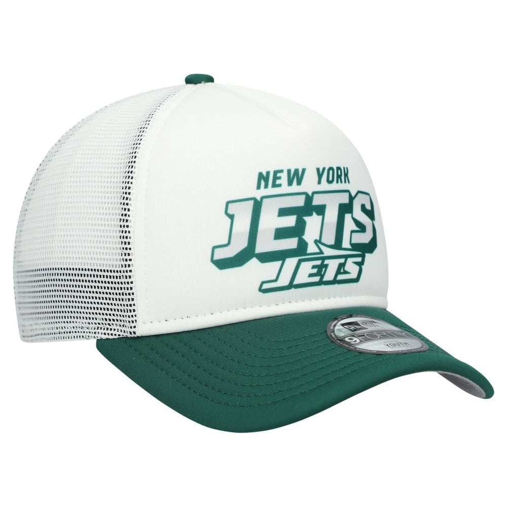 New York Jets New Era Youth Streak 9FORTY A-Frame Adjustable Hat White/Green