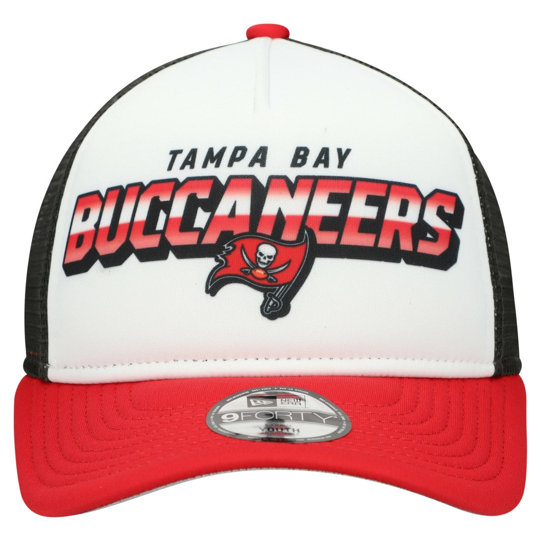 Tampa Bay Buccaneers New Era Youth Streak 9FORTY A-Frame Adjustable Hat White/Red