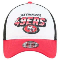 San Francisco 49ers New Era Youth Streak 9FORTY A-Frame Adjustable Hat White/Scarlet
