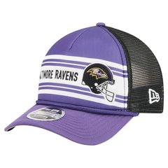 Baltimore Ravens New Era Linear A-Frame 9FORTY Adjustable Hat Purple