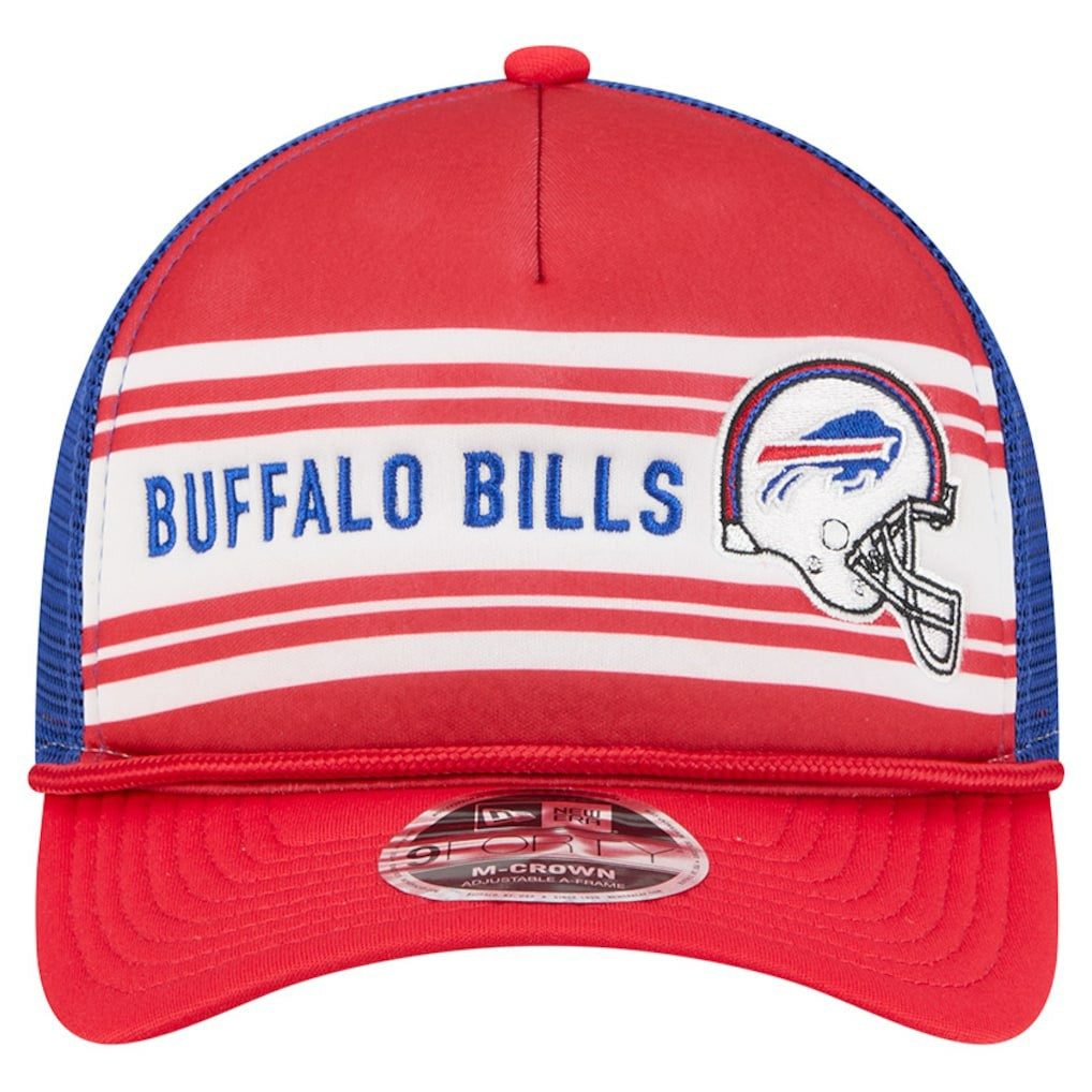 Buffalo Bills New Era Linear A-Frame 9FORTY Adjustable Hat Red
