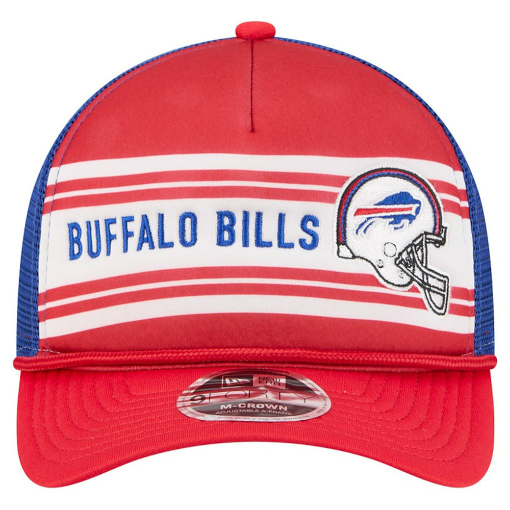Buffalo Bills New Era Linear A-Frame 9FORTY Adjustable Hat Red